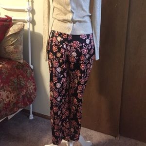 Ann Taylor 0P Crop Print Dress Pants